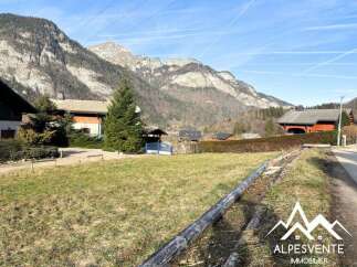 Mountain view building lot in the French Alps.