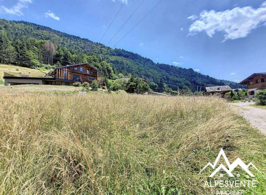 Mountain view building lot in the French Alps.