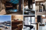 This luxurious chalet boasts stunning indoor and outdoor features, including a private indoor pool and spa, a spacious living area with a modern fireplace, and breathtaking mountain views.
