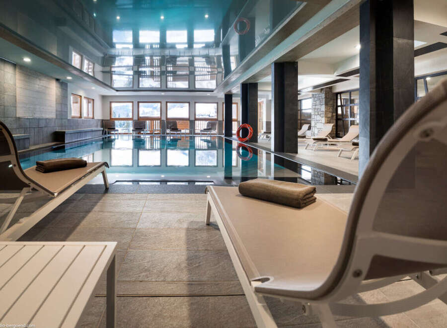 Relax and unwind in our luxurious indoor pool area, complete with comfortable loungers and a tranquil atmosphere.