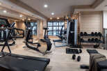 This luxurious chalet boasts a state-of-the-art fitness center, complete with top-of-the-line equipment such as treadmills, ellipticals, and weight machines.