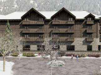 This stunning hotel boasts a rustic-chic design, featuring a charming wooden facade and stone accents.