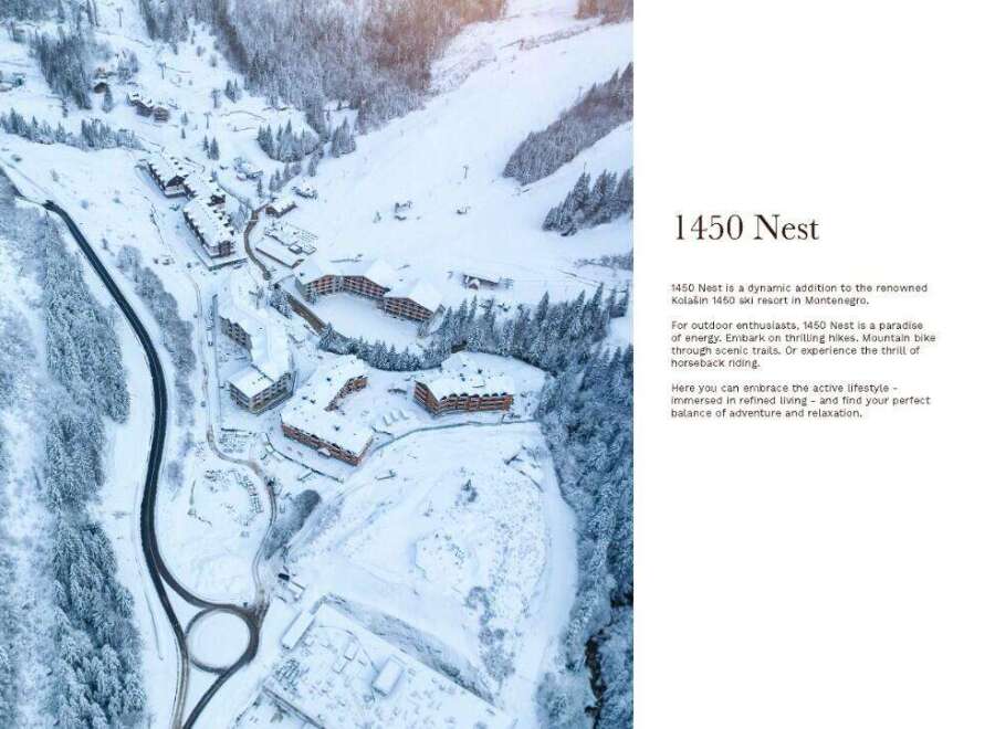 1450 Nest offers luxurious apartments in the renowned Kolašin 1450 ski resort of Montenegro.