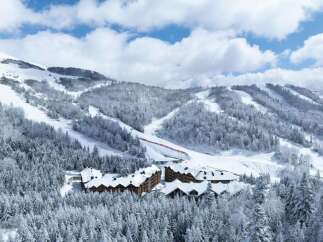 Nestled in a snow-covered mountainside, this luxurious resort offers breathtaking views and ski-in/ski-out access.