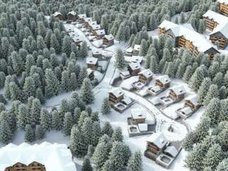 Discover luxurious chalets nestled in a snowy forest, offering breathtaking views and a tranquil escape.