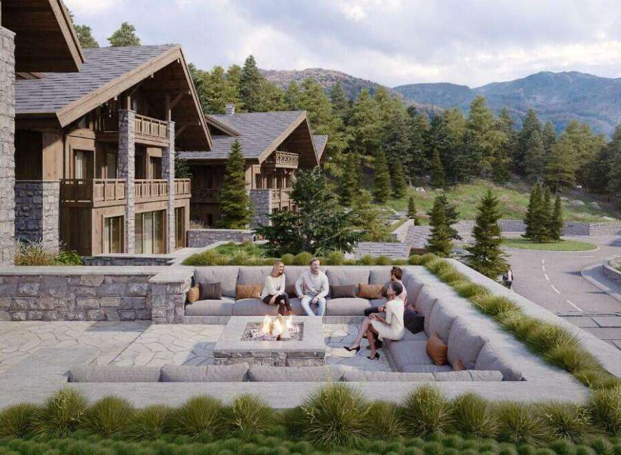 Luxury mountain resort with stunning views.