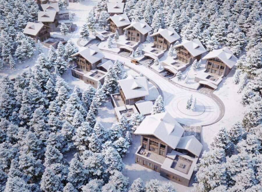 Discover luxurious chalet living nestled in a snowy forest.