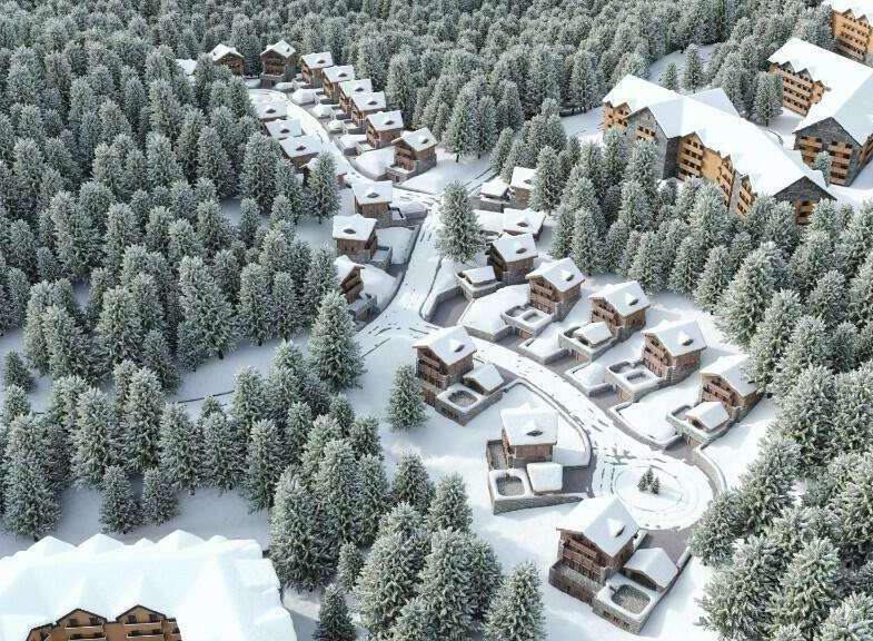 Discover luxurious chalets nestled in a snowy forest, offering breathtaking views and a tranquil escape.