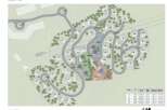 This stunning site plan showcases a collection of 45 unique chalets, thoughtfully nestled within a picturesque landscape.