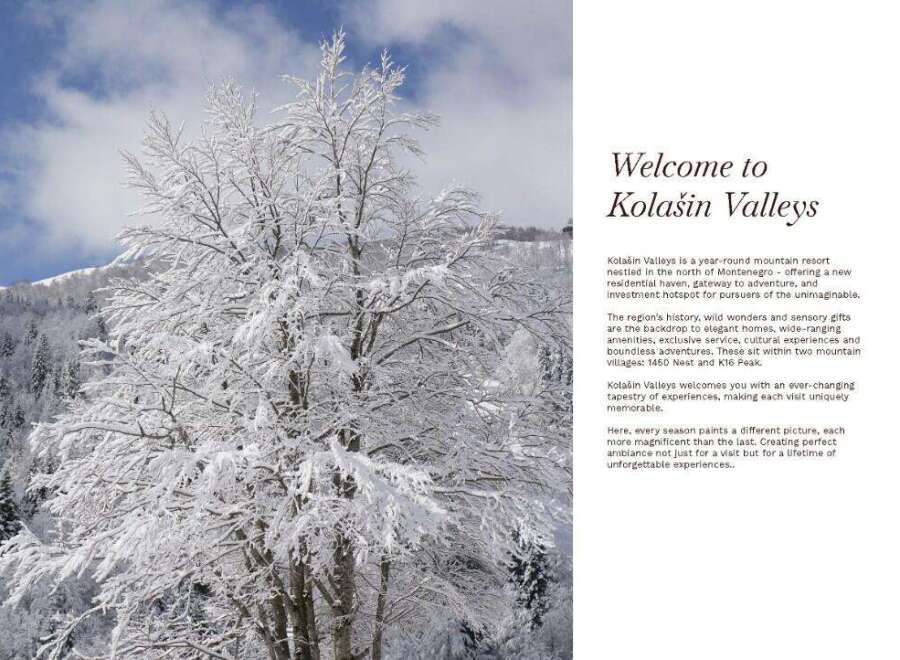 Discover Kolašin Valleys, a year-round mountain resort in Montenegro, offering luxurious homes, exclusive amenities, and boundless adventure.