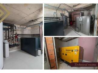 This stunning property boasts multiple technical rooms, showcasing state-of-the-art equipment.