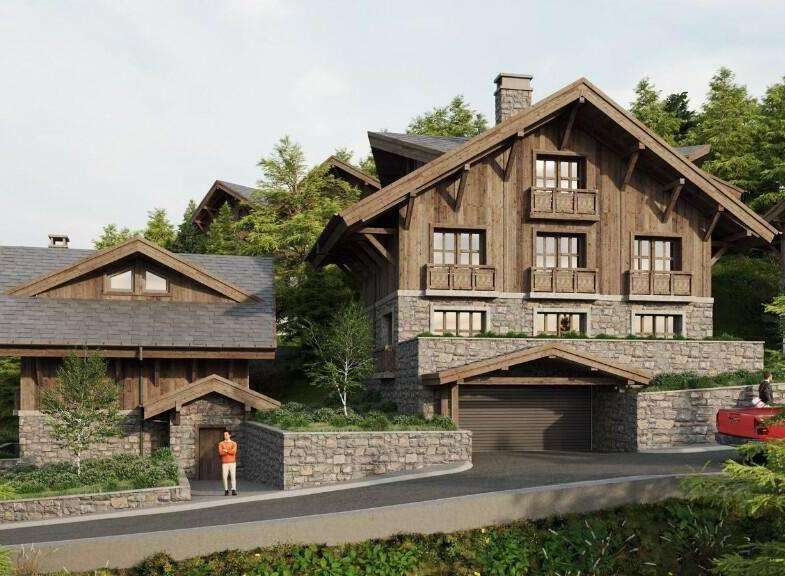 This stunning chalet boasts a prime location nestled in a picturesque mountain setting.