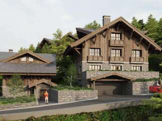 This stunning chalet boasts a prime location nestled in a picturesque mountain setting.