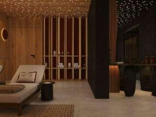 Indulge in tranquility at our luxurious spa, featuring plush lounge chairs perfect for relaxation.