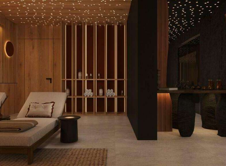 Indulge in tranquility at our luxurious spa, featuring plush lounge chairs perfect for relaxation.