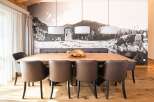 Experience rustic elegance in this stunning dining room.