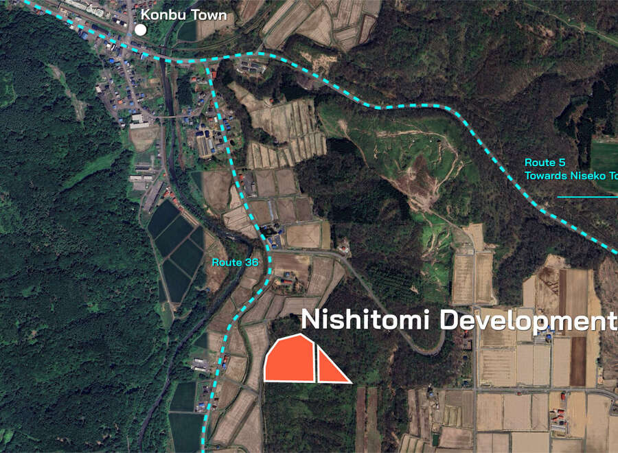 Discover this exceptional development land in Nishitomi, boasting convenient access to Route 36 and Route 5, leading to Niseko Town and Kutchan.