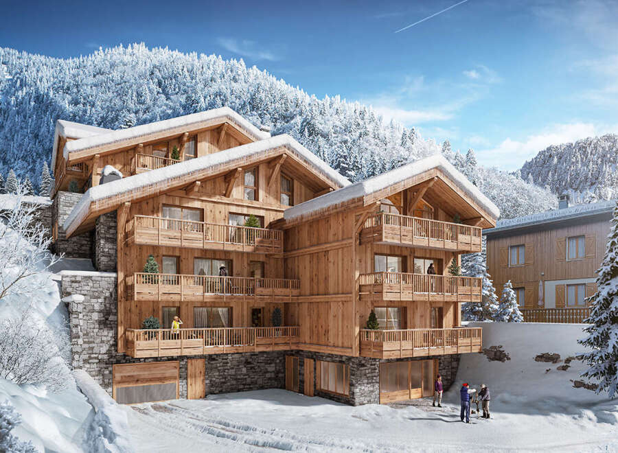 This stunning chalet boasts a prime location in a snow-covered mountain setting, offering breathtaking views.
