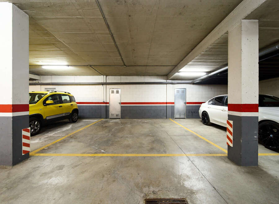 Secure parking spaces available in this modern building.