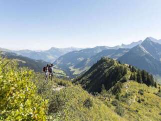 Discover breathtaking panoramic views of the Swiss Alps from this idyllic hiking trail.