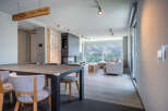 Stunning mountain views from this open-concept living space.