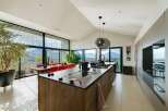 Modern kitchen with stunning panoramic views.