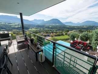 Luxury mountain villa with breathtaking panoramic views.