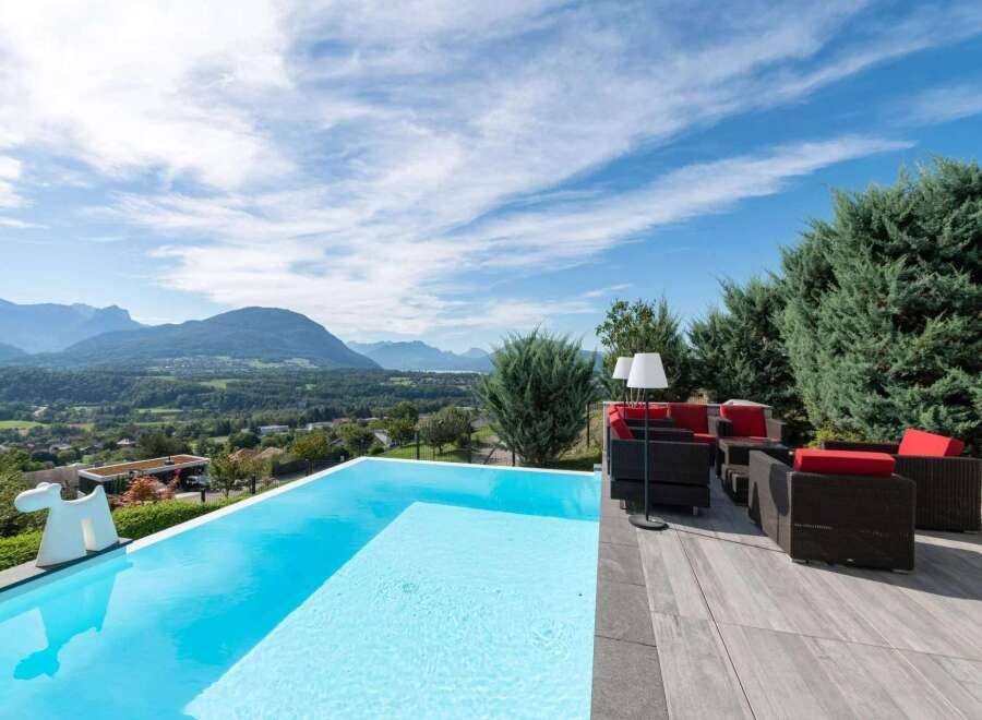 Luxury pool home with breathtaking mountain views.