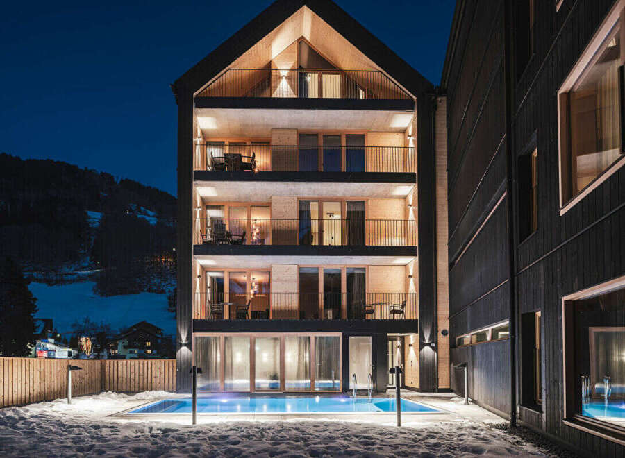 Luxury apartments with stunning mountain views and private balconies.