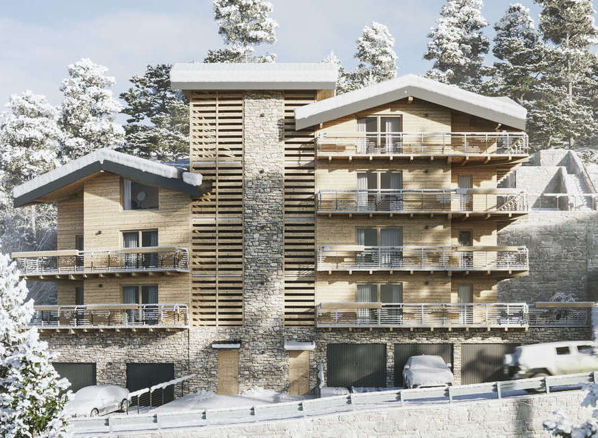 Luxury ski-in/ski-out chalet with stunning mountain views.