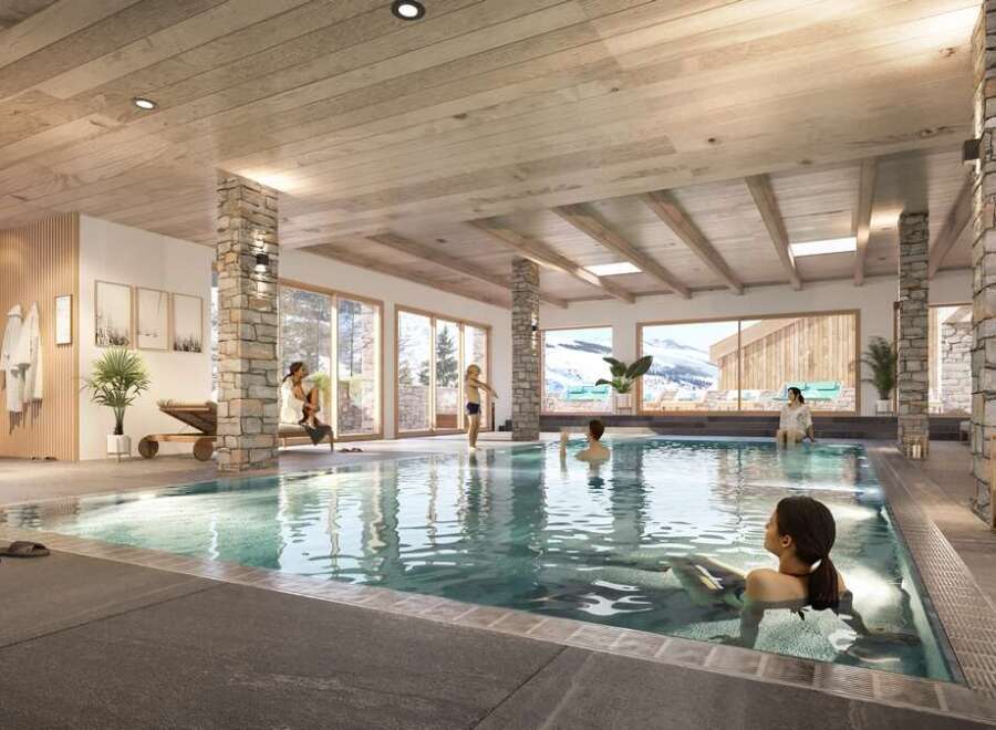 Luxury chalet with indoor pool and spa.