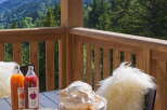 Enjoy a delightful breakfast on your private balcony, overlooking breathtaking mountain views.