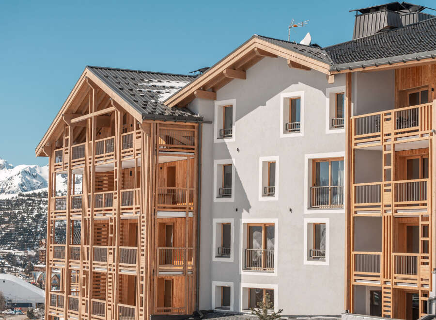 Luxury ski resort apartments with stunning mountain views.