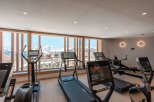 Luxury chalet with stunning mountain views and a state-of-the-art fitness center.