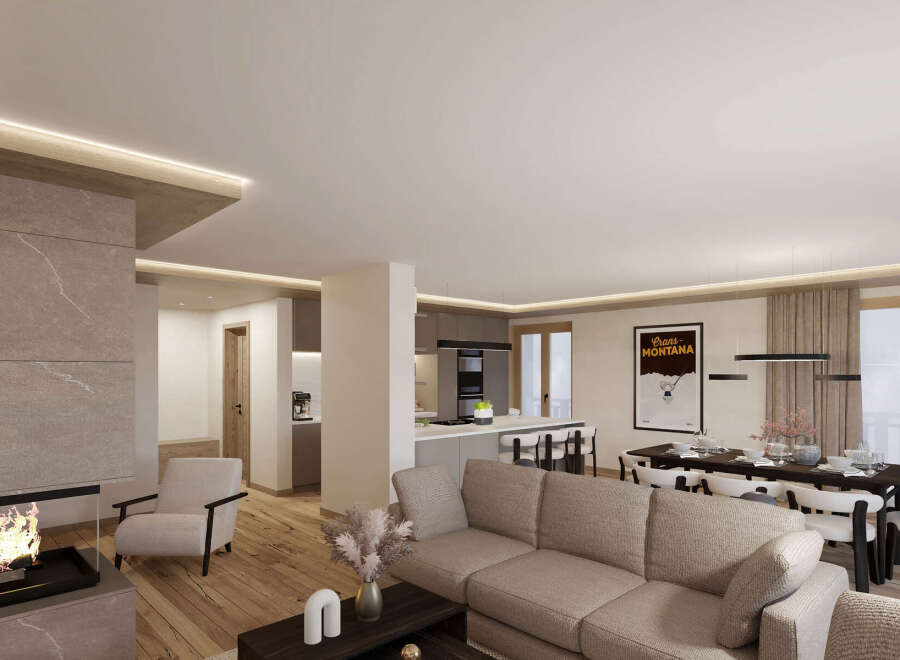 Experience luxury living in this stunning property, featuring a modern open-plan design.