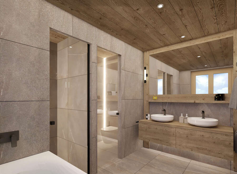 Step into luxury with this stunning bathroom design.