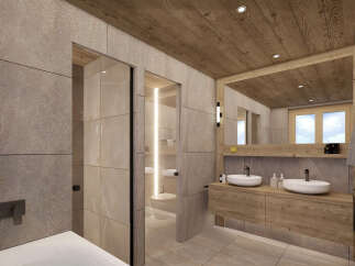 Step into luxury with this stunning bathroom design.