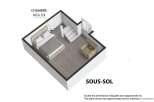 This charming basement apartment features a spacious bedroom (4.