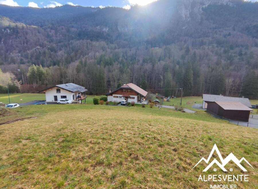 Mountain view building lot in the French Alps.