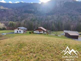 Mountain view building lot in the French Alps.