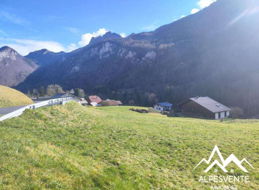 Mountain view building lot in the French Alps.
