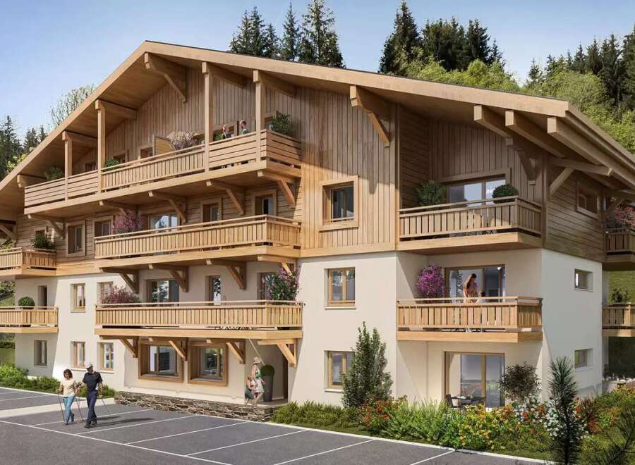 This stunning chalet-style property boasts multiple levels with spacious balconies, offering breathtaking views.