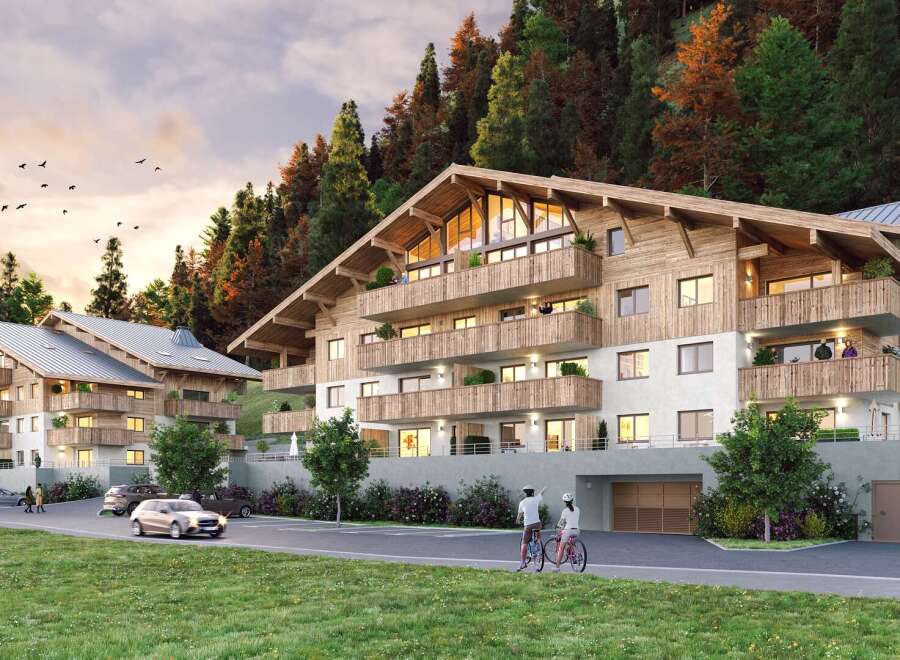 Discover luxurious mountain living in this stunning chalet-style apartment complex.
