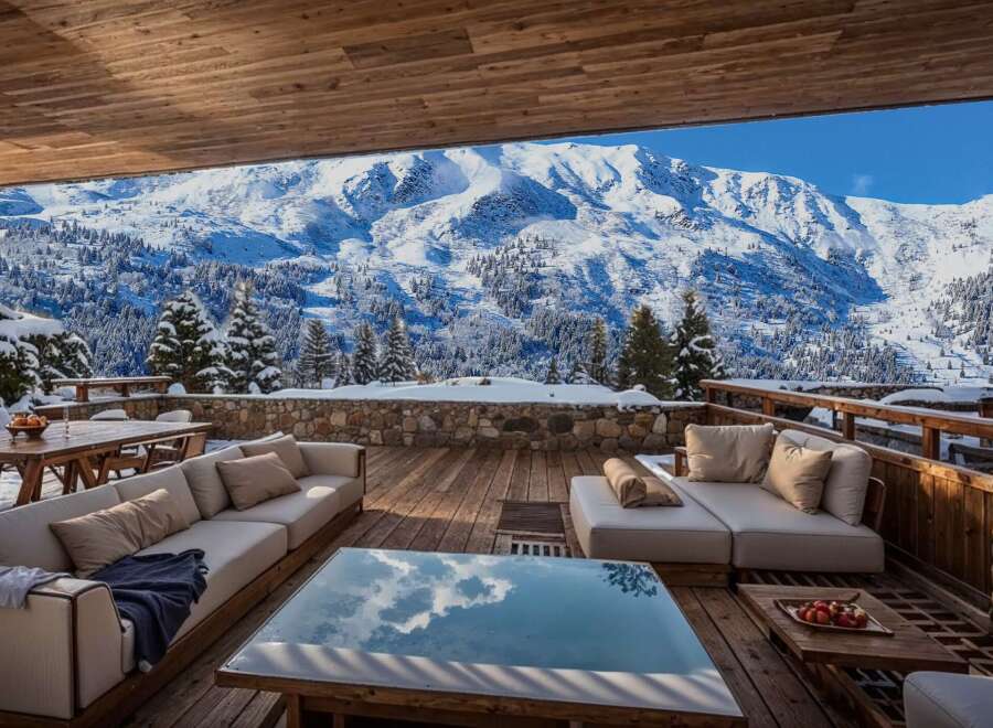 Luxury mountain chalet with breathtaking views.