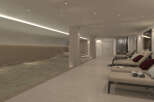 Indulge in the tranquility of this luxurious indoor pool and spa area.