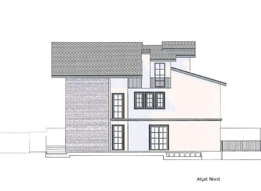 This stunning home boasts a unique brick and stucco exterior, complemented by a charming multi-level design.