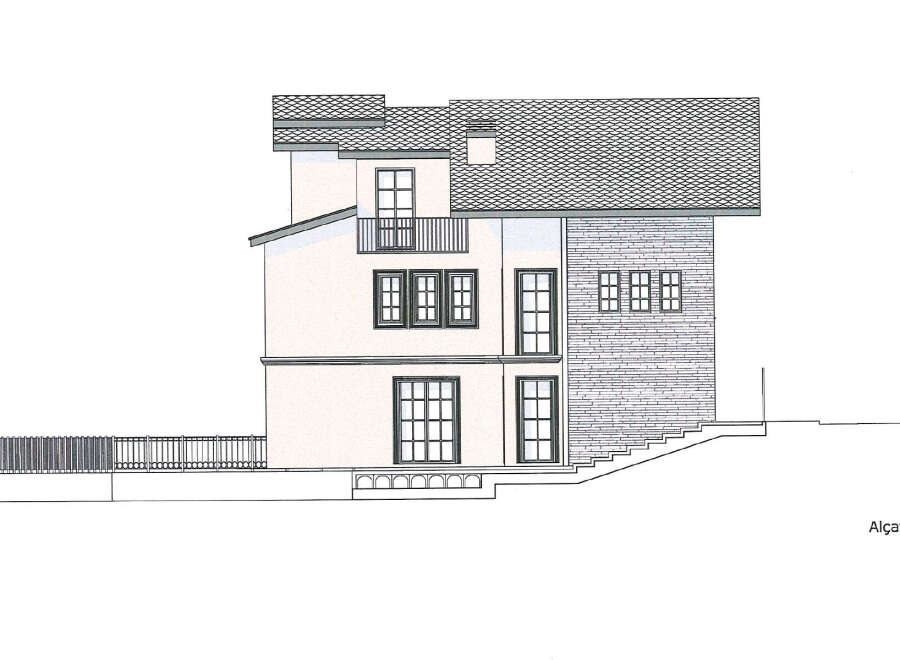 This stunning house boasts a unique design with a blend of traditional and modern elements.