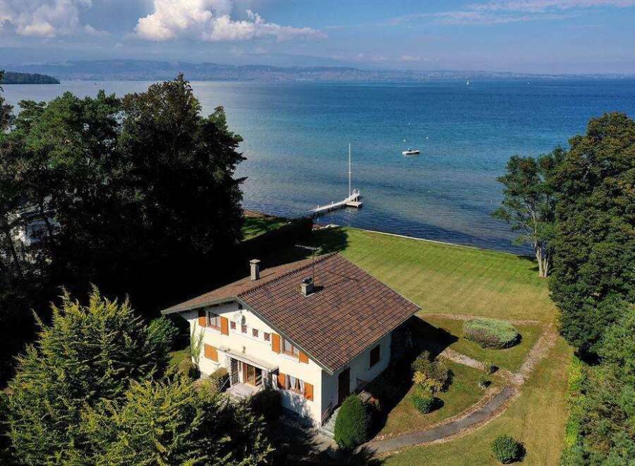 Lakefront property with private access and stunning views.