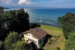 Lakefront property with private access and stunning views.