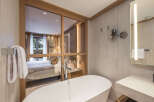 Experience luxury and relaxation in this stunning bathroom.